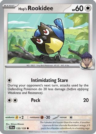 Hop's Rookidee 133 - Reverse Holofoil SV09 Journey Together - Common