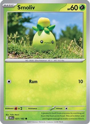 Smoliv 021 - Reverse Holofoil SV10 Destined Rivals - Common