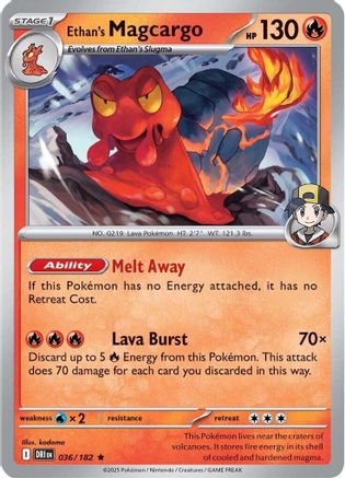 Ethan's Magcargo 036 - Holofoil SV10 Destined Rivals - Rare