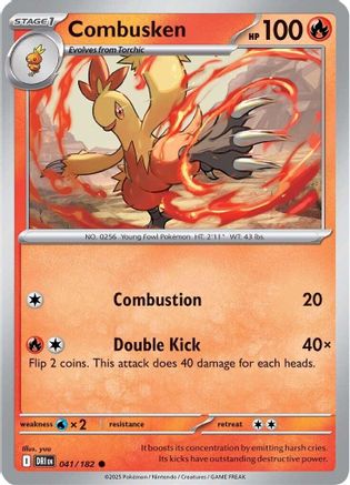 Combusken 041 - Reverse Holofoil SV10 Destined Rivals - Common