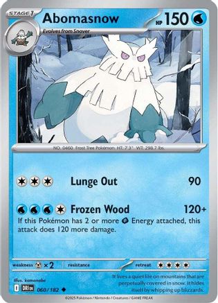 Abomasnow 060 - Reverse Holofoil SV10 Destined Rivals - Uncommon