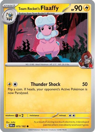 Team Rocket's Flaaffy 073 - Reverse Holofoil SV10 Destined Rivals - Common
