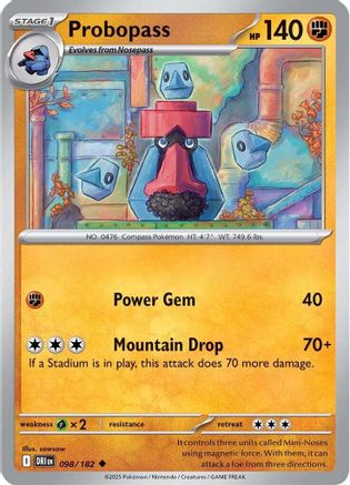Probopass 098 - Reverse Holofoil SV10 Destined Rivals - Uncommon