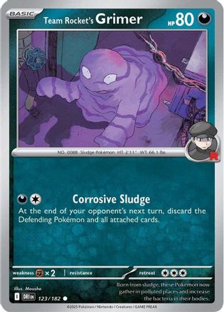 Team Rocket's Grimer 123 - Reverse Holofoil SV10 Destined Rivals - Common