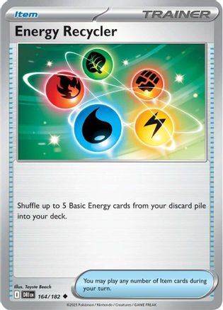 Energy Recycler 164 - Reverse Holofoil SV10 Destined Rivals - Uncommon