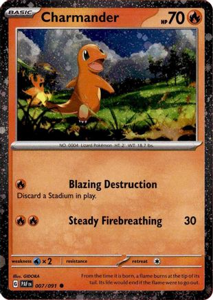 Charmander (Cosmos Holo) 007/091 - Holofoil Miscellaneous Cards & Products - Common