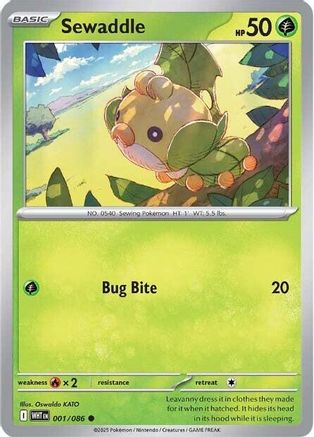 Sewaddle 001 - Reverse Holofoil SV White Flare - Common