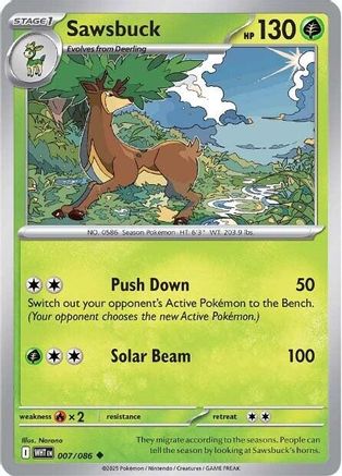 Sawsbuck 007 SV White Flare - Uncommon