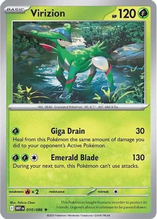 Virizion 010 - Reverse Holofoil SV White Flare - Rare