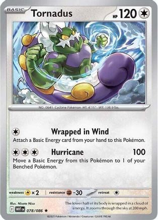 Tornadus 078 - Holofoil SV White Flare - Rare