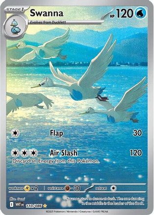 Swanna 110/086 - Holofoil SV White Flare - Illustration Rare