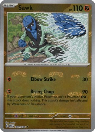 Sawk (Master Ball Pattern) 049 - Holofoil SV White Flare - Uncommon