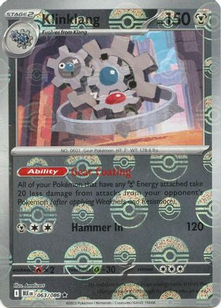 Klinklang (Poke Ball Pattern) 063 - Holofoil SV Black Bolt - Rare