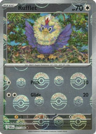 Rufflet (Poke Ball Pattern) 077 - Holofoil SV Black Bolt - Common
