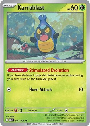 Karrablast 009 - Reverse Holofoil SV Black Bolt - Common