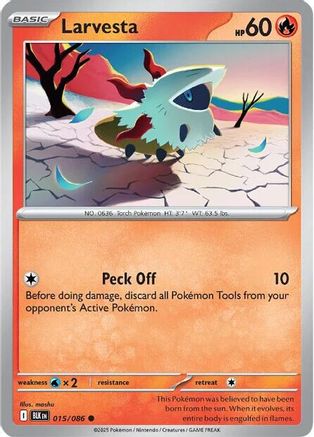 Larvesta 015 - Reverse Holofoil SV Black Bolt - Common