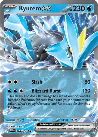 Kyurem ex 028 - Holofoil SV Black Bolt - Double Rare