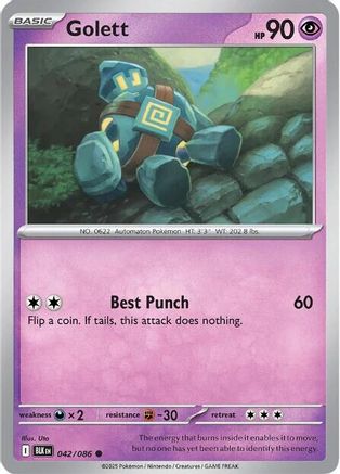 Golett 042 - Reverse Holofoil SV Black Bolt - Common