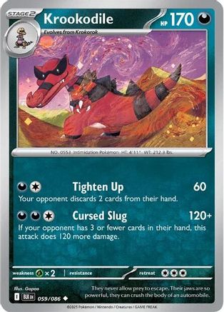 Krookodile 059 - Reverse Holofoil SV Black Bolt - Uncommon