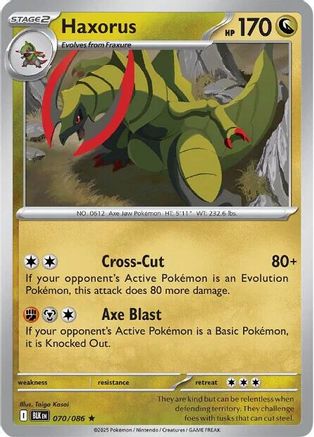 Haxorus 070 - Holofoil SV Black Bolt - Rare