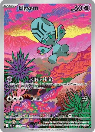 Elgyem 120/086 - Holofoil SV Black Bolt - Illustration Rare