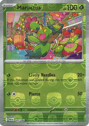 Maractus (Master Ball Pattern) 008 - Holofoil SV Black Bolt - Common