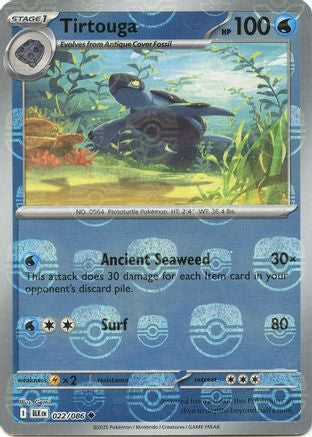 Tirtouga (Master Ball Pattern) 022 - Holofoil SV Black Bolt - Uncommon