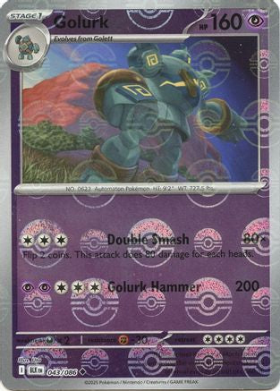 Golurk (Poke Ball Pattern) 043 - Holofoil SV Black Bolt - Uncommon