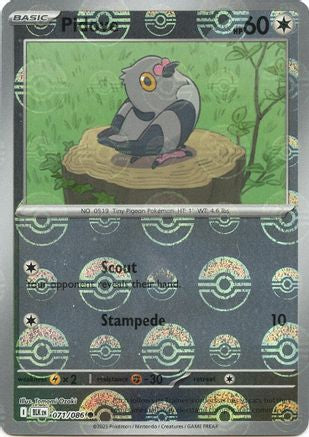 Pidove (Poke Ball Pattern) 071 - Holofoil SV Black Bolt - Common