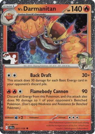 N's Darmanitan 027/159 - Holofoil Prize Pack Series Cards - Uncommon