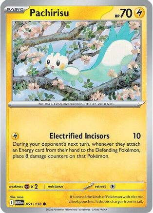 Pachirisu 051 - Reverse Holofoil ME01 Mega Evolution - Common