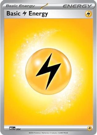 Basic Lightning Energy 004 - Reverse Holofoil MEE Mega Evolution Energies - Common
