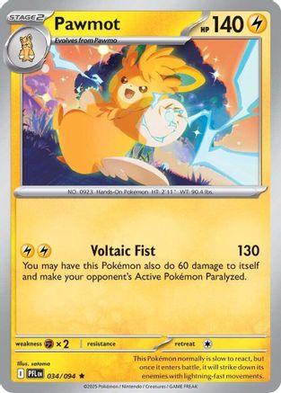 Pawmot 034 - Holofoil ME02 Phantasmal Flames - Rare