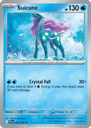 Suicune 026 - Holofoil ME02 Phantasmal Flames - Rare