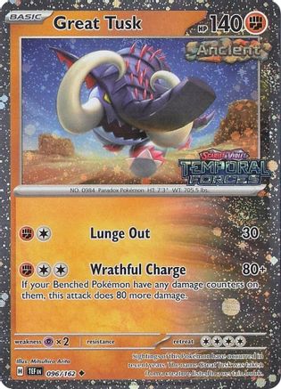Great Tusk (Temporal Forces Stamped) 096/162 - Holofoil Miscellaneous Cards & Products - Uncommon