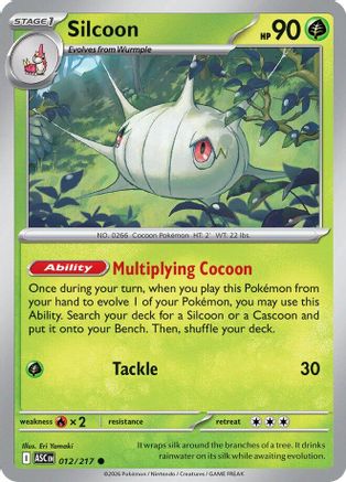 Silcoon 012 - Reverse Holofoil ME Ascended Heroes - Common