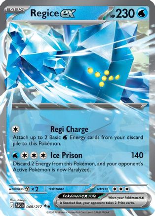 Regice ex 048 - Holofoil ME Ascended Heroes - Double Rare