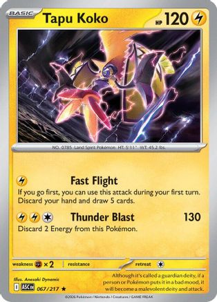 Tapu Koko 067 - Holofoil ME Ascended Heroes - Rare