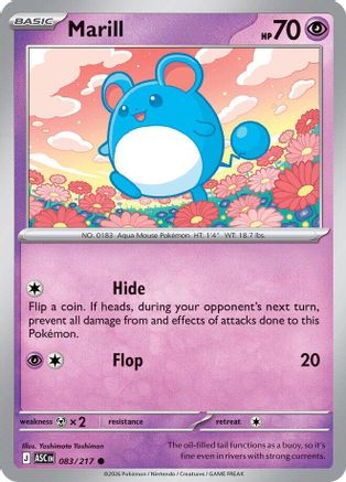 Marill 083/217 - Reverse Holofoil ME Ascended Heroes - Common