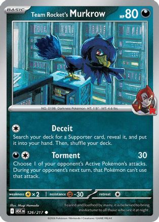 Team Rocket's Murkrow 126 ME Ascended Heroes - Common