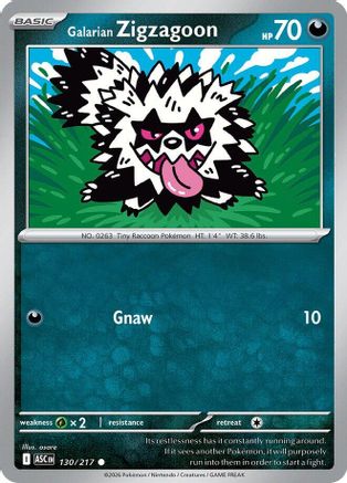 Galarian Zigzagoon 130 ME Ascended Heroes - Common