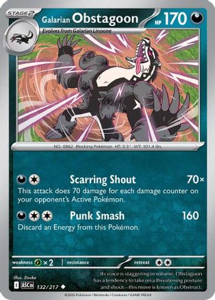 Galarian Obstagoon 132/217 ME Ascended Heroes - Uncommon