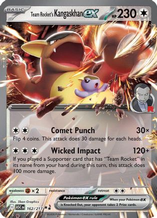 Team Rocket's Kangaskhan ex 162 - Holofoil ME Ascended Heroes - Double Rare