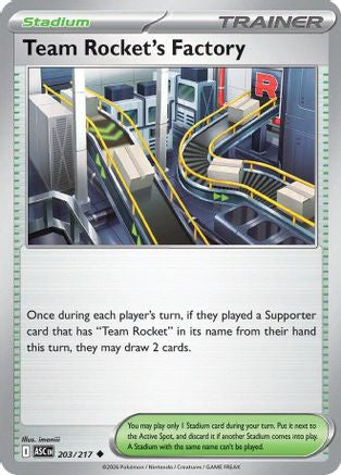 Team Rocket's Factory 203 - Reverse Holofoil ME Ascended Heroes - Uncommon