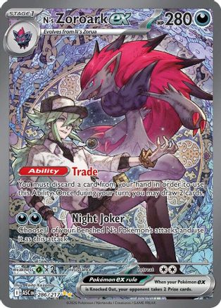 N's Zoroark ex 286/217 - Holofoil ME Ascended Heroes - Special Illustration Rare