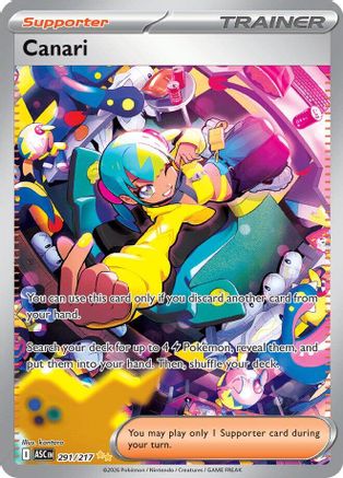 Canari 291/217 - Holofoil ME Ascended Heroes - Special Illustration Rare