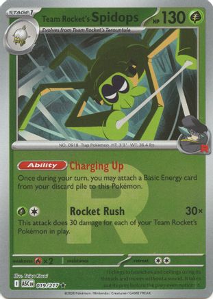 Team Rocket's Spidops (Team Rocket) 019 - Reverse Holofoil ME Ascended Heroes - Rare