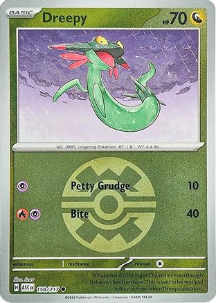 Dreepy (Quick Ball) 158/217 - Reverse Holofoil ME Ascended Heroes - Common