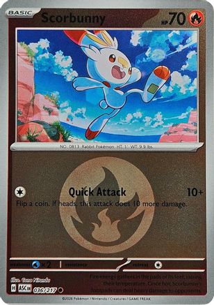 Scorbunny (Energy Symbol Pattern) 036/217 - Reverse Holofoil ME Ascended Heroes - Common