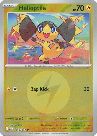 Helioptile (Energy Symbol Pattern) 063 - Reverse Holofoil ME Ascended Heroes - Common